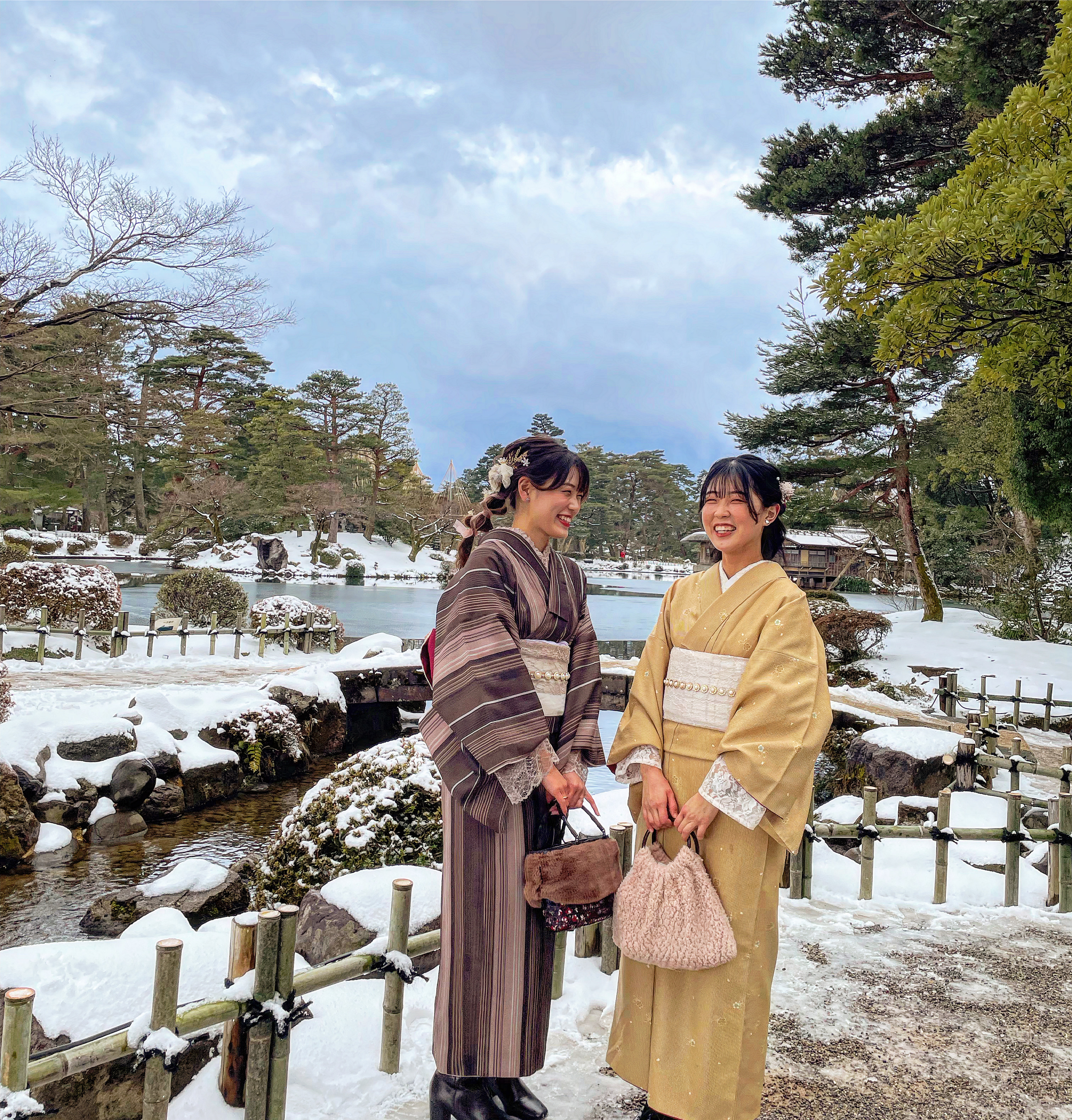 そろそろラスト？兼六園の雪景色